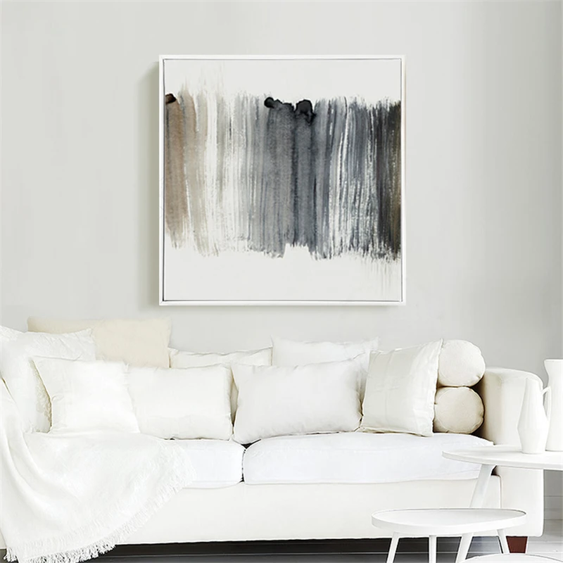 HAOCHU современный черный белый холодный цвета художественная живопись на холсте абстрактная картина маслом плакат Настенные картины для украшения гостиной