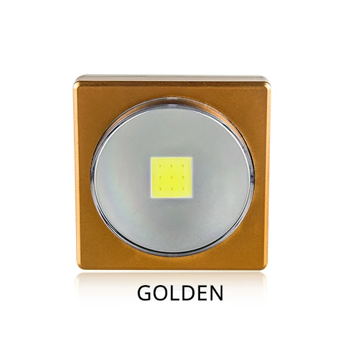 Беспроводной COB светодиодный ночной Светильник легко липкий Кухня светильник 3 Вт, 5 Вт, Батарея питание ночник для шкаф Лестницы Пресс переключатель - Испускаемый цвет: Type B golden shell
