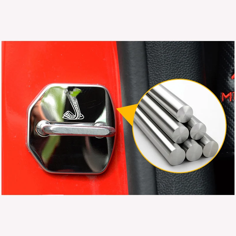 Qhcp Stainless Steel Door Lock Cover Automobile Door Lock Protective