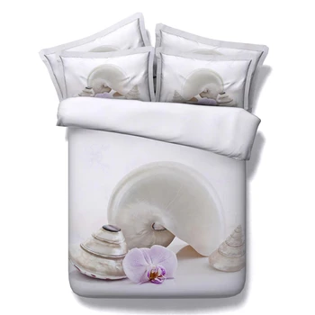

printed animal snail shell comforter bedding sets single twin double full queen king cal king european duvet cover set 3/4pcs 3D