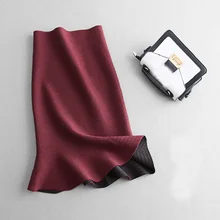 Осенне-зимняя женская трикотажная длинная юбка с высокой талией сексуальная облегающая женская юбка-Русалка Saia Faldas женская сексуальная юбка