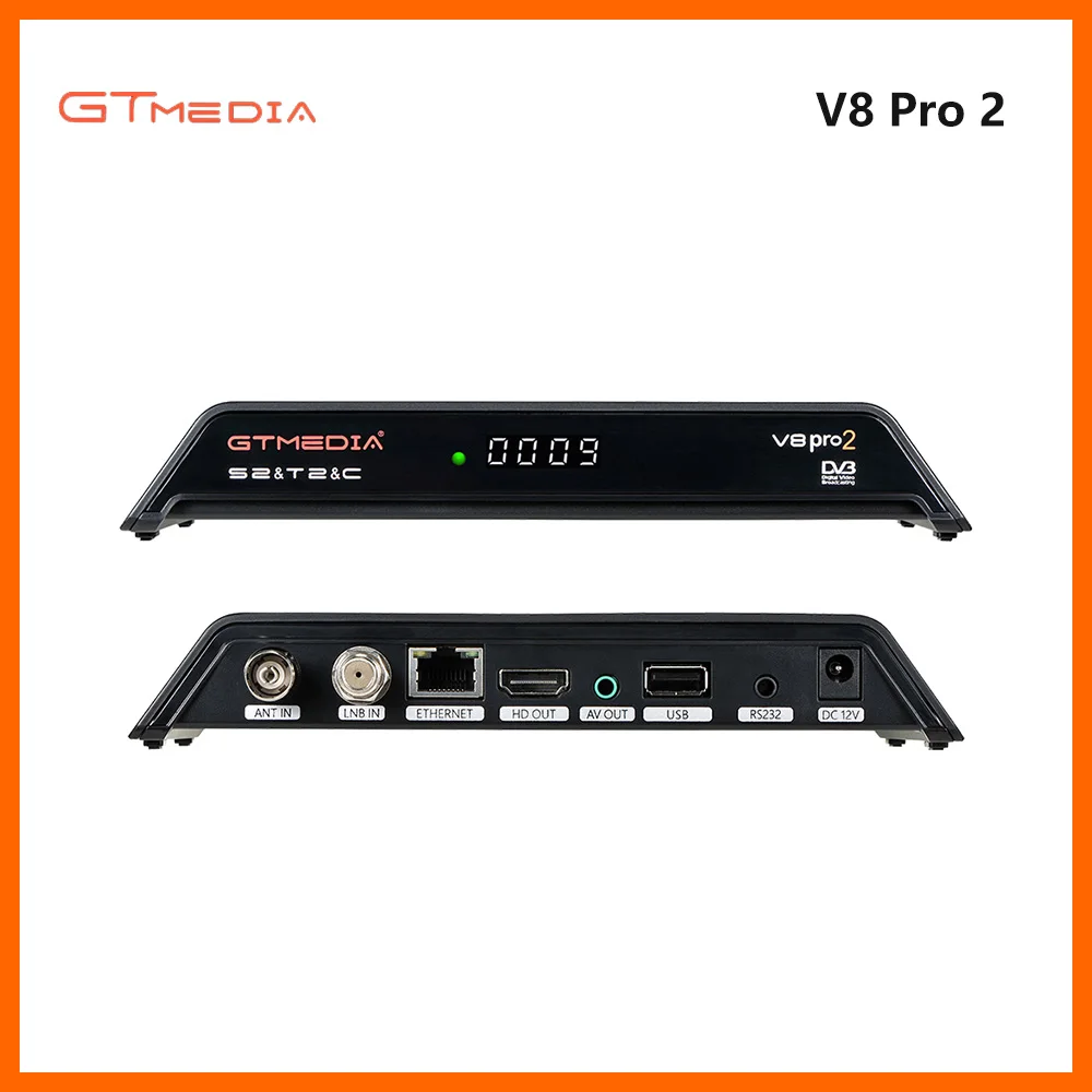

GTMedia V8 Pro2 HD Combo Receiver support DVB-S2/S DVB-T2/T DVB-C ISDB-T H.265 CS CCCamd Newcamd Powervu Biss IPTV WiFi 3G RJ45