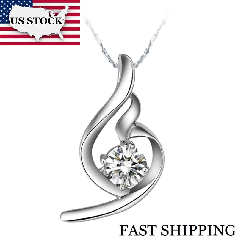 US STOCK Smooth Lines Silk Ribbon Necklaces Pendants Vintage Silver Valentine's Day Gift Fashion Chokers Necklace Uloveido N068 |