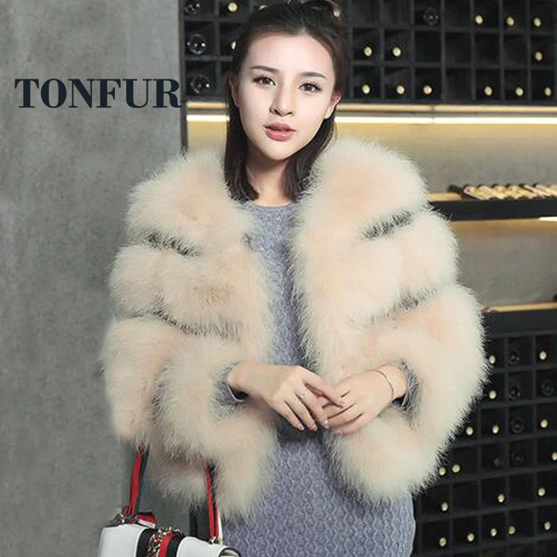 2017 Knitted High Quality Women's Coat Made of Real Ostrich Feather Natural Factory Direct Turkey Fur Waistcoat WSR114