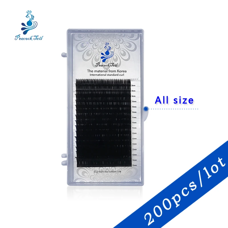 US $448.37 16 Rows Eyelashes For Extension Professional Completa Individual Eyelashes Eyelash Extensions Peacock Tail 200pcsLot