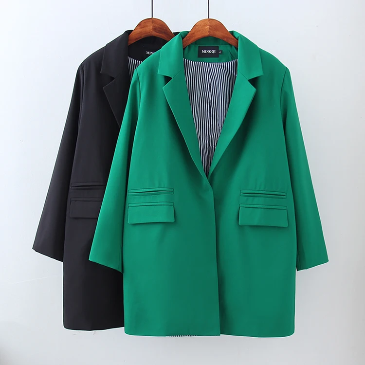 2017Autumn women elegant solid color loose office plus