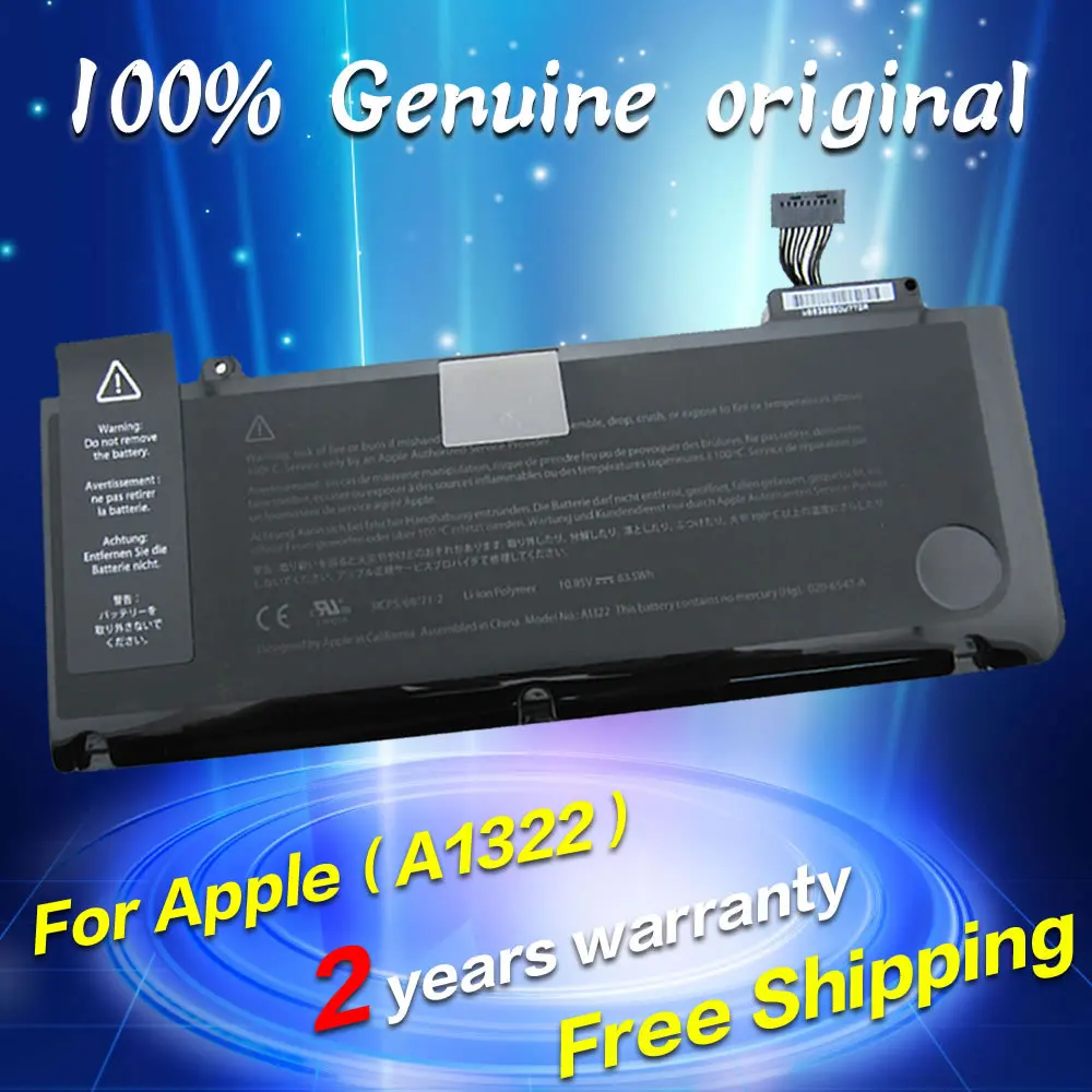 Free shipping A1322 Original Laptop Battery For APPLE MacBook Pro 13\
