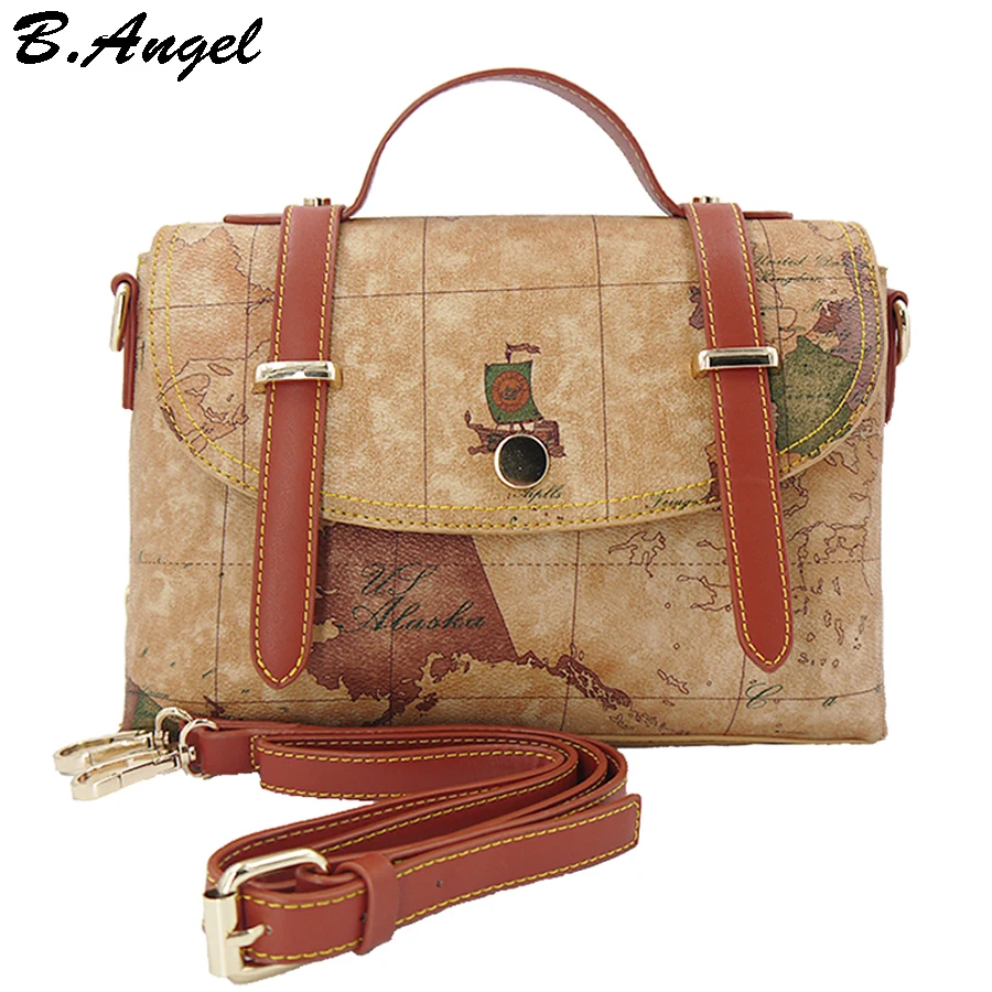 

New fashion high quality Sequined world map women bag women messenger bags Totes Satchels dollar price