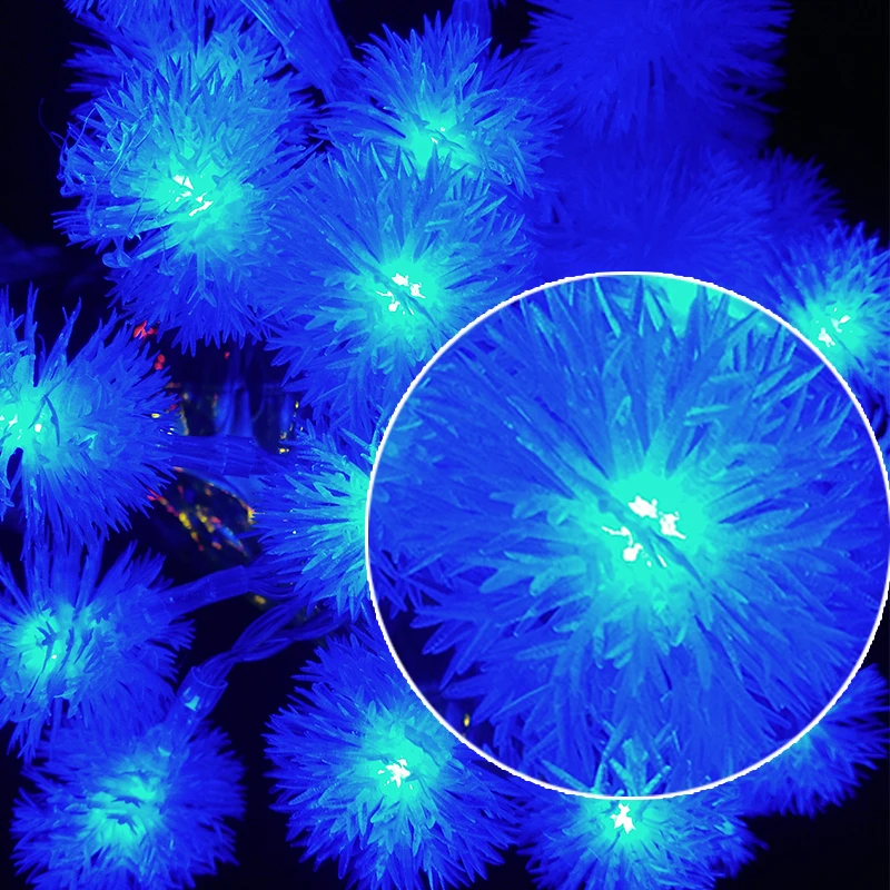 Christmas snowball snowflakes led string lights for indoor and outdoor lights (2)