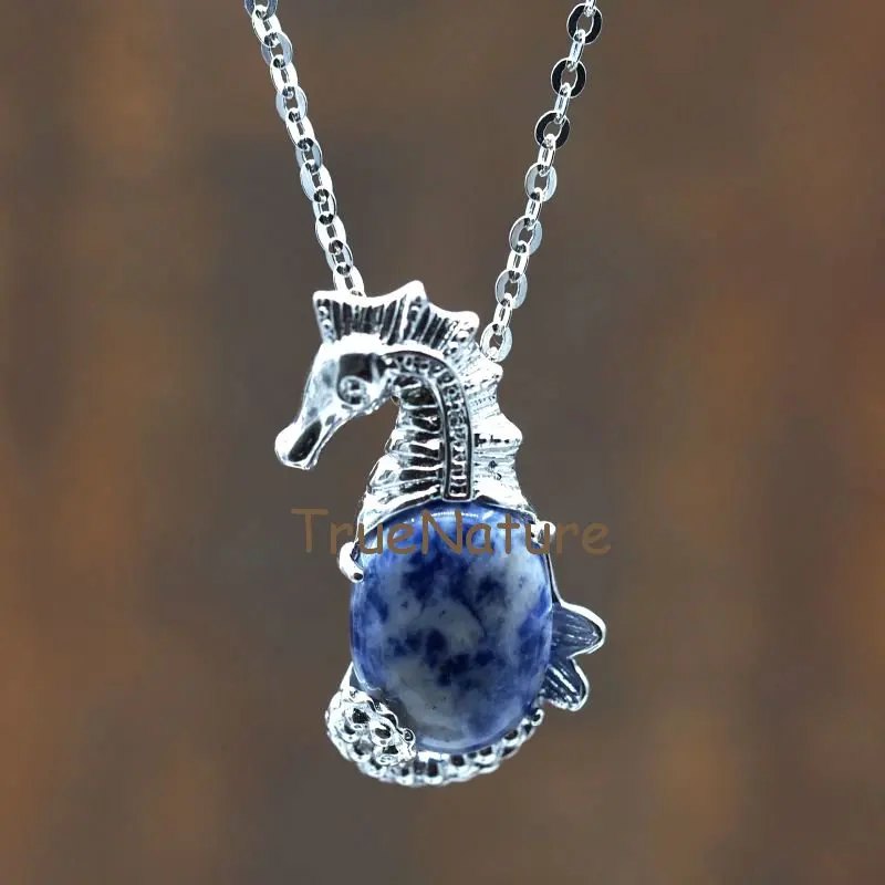 20170927-NM7843- Sliver Plated Sea Horse Necklace-18inch-8.97g_2