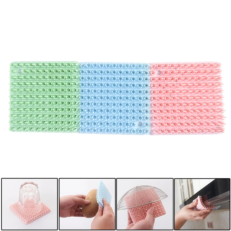 

Hot 1 X Dish Cleaner Scrubber Multipurpose Washing Brush Antibacterial Silicone Smart Practical Clean Dish Kitchen Tools