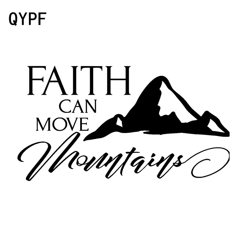 QYPF 17cm*6.8cm FAITH CAN MOVE Mountains Thinking Vivid Window Decal Vinyl Delicate Car Sticker C18-0338 | Автомобили и мотоциклы