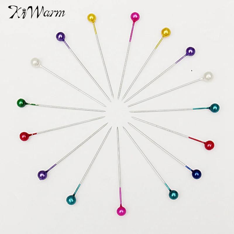 KiWarm 200pc Mix Color Round Head Clothing Pin Dressmaking Wedding