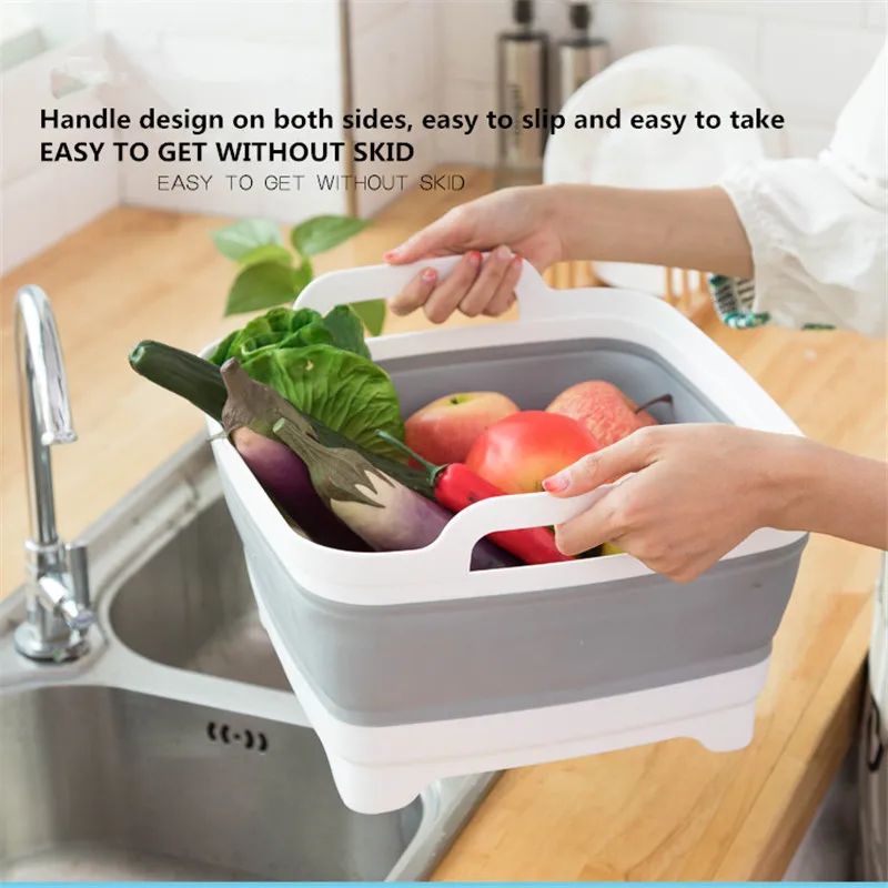 

2019 folding sink kitchen sink basket drain basket household washing fruit and vegetable basket storage basket storage baske