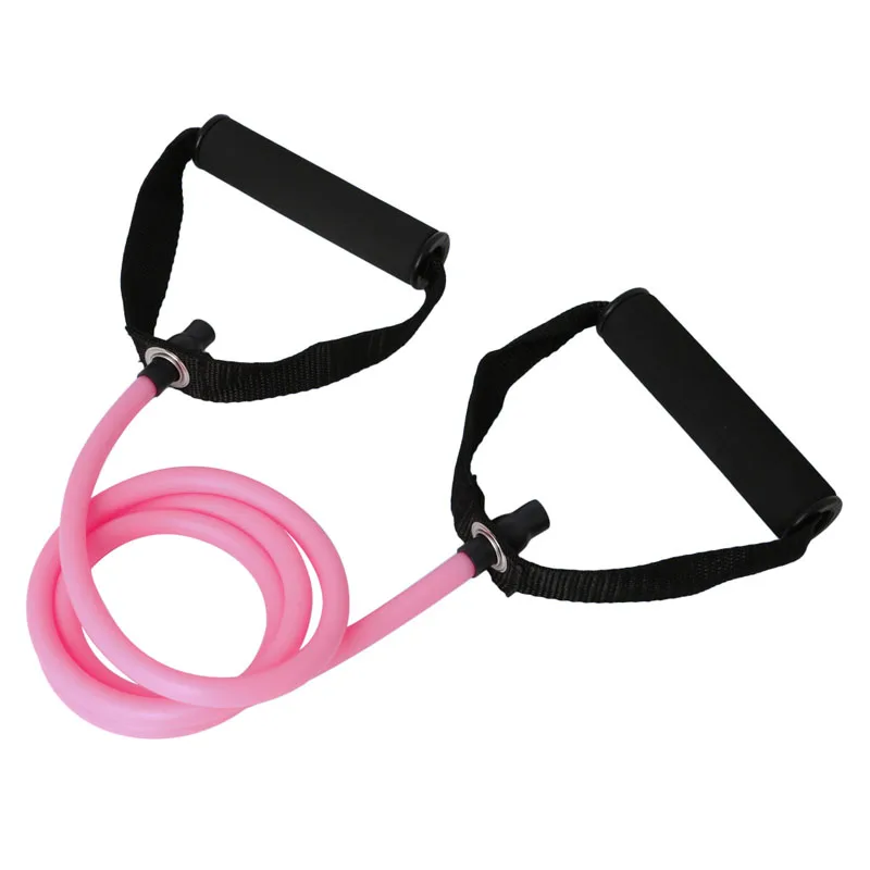 Эспандер для фитнеса веревка трубка латексные эластичные упражнения для прибор для занятия йогой - Цвет: Розовый