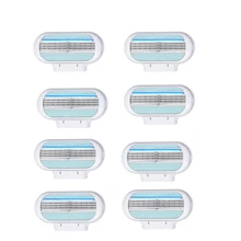8pcs/lot Beauty Safety Razor Blade Shaving Blades Female Sharpener 3 Layer Woman Razor Blades Head Suitable for Venuse Face care