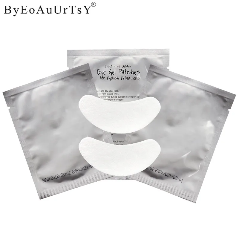 100 pairs Individual Eyelash Extension Pads Silk Eye Patches Under Eyepatches for Eyelash Extension Remover Tools Beauty         (4)