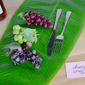 

10pcs/set Simulation Banana Leaf Table Mat Placemat Hawaiian Party Decoration Table Wall Decoration