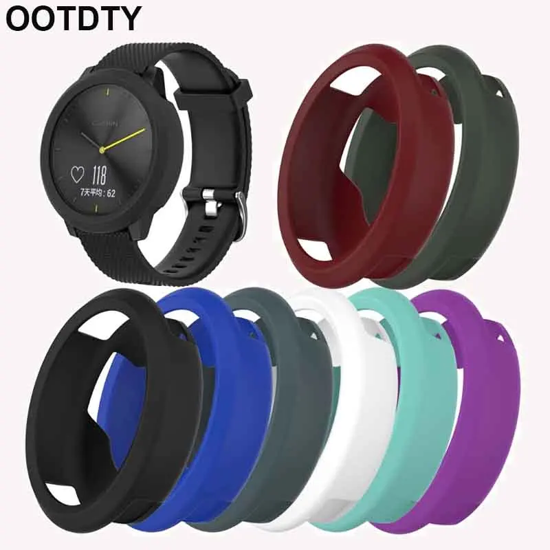 

Silicone Frame Skin Protective Case Cover For Garmin Vivomove HR Sports Watch