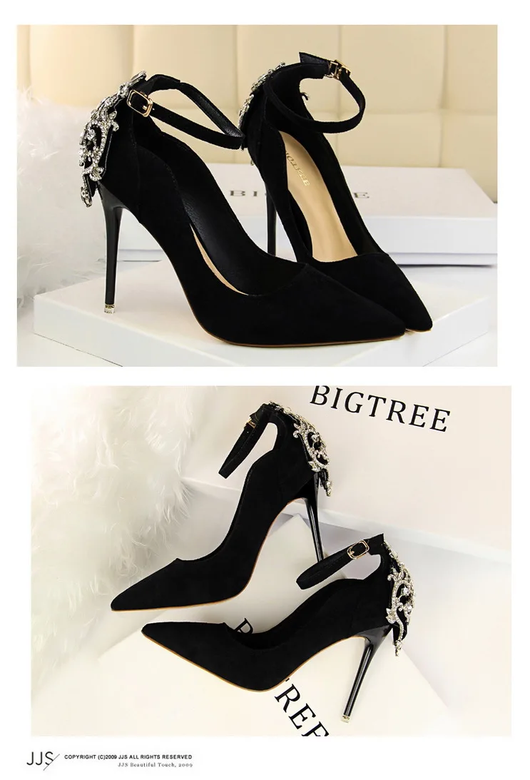 Pointed Pumps Women Shoes 10.5CM Thin Heels