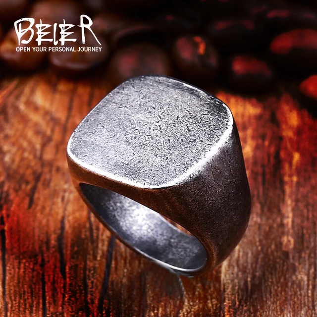 Beier 316L Stainless Steel Round and square Antique silver men and women High Qu Beier 316L Stainless Steel Round and square Antique silver men and women High Qu