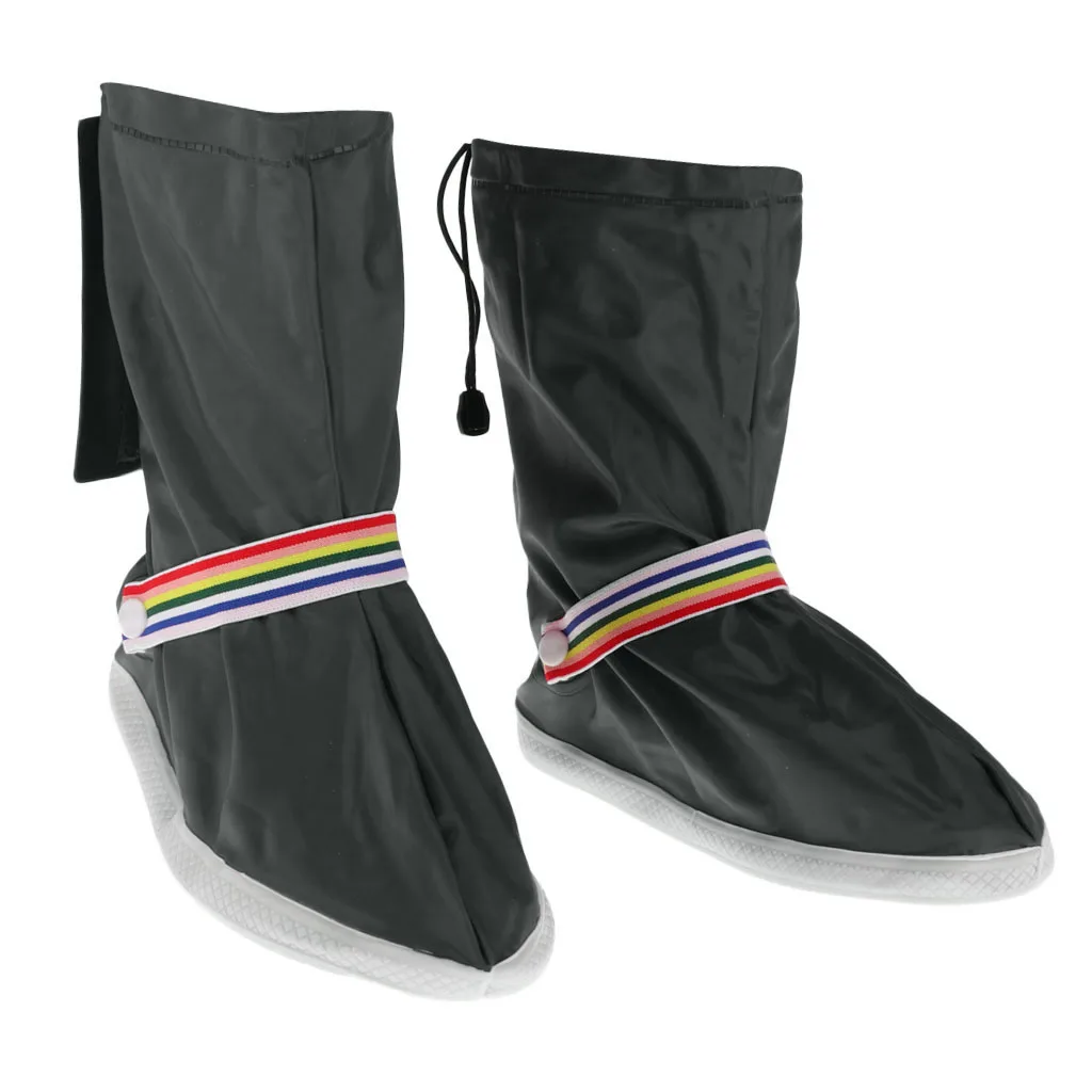 Waterproof Rain Shoes Covers for Women Men Anti Slip Lightweight Rain Snow Boots Cover Overshoes with Drawstring Closure