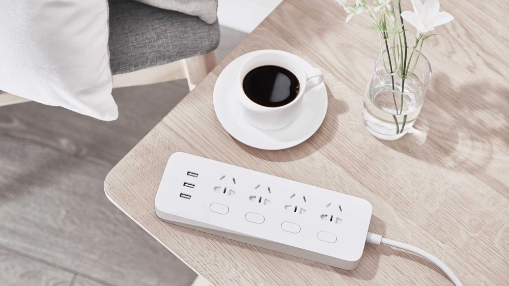 Xiao mi jia mi power Strip 2.1A Быстрая зарядка 3 USB удлинитель штепсельная вилка стандартные электрические розетки переключатель управления