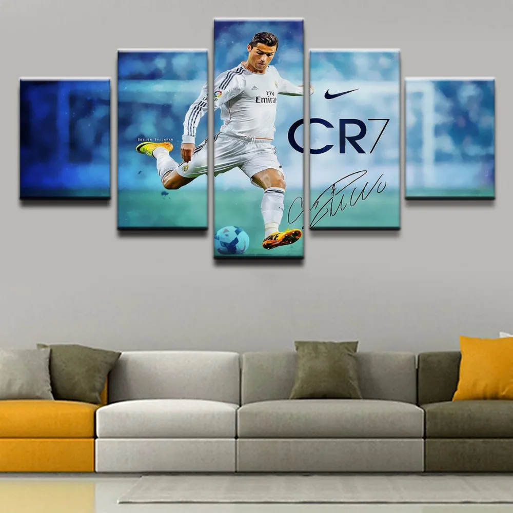 Canvas Prints football Paintings for Living Room Wall Art 5 Piece