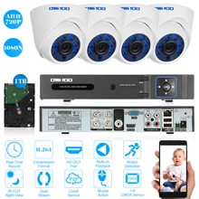 Owsoo 1080n видеорегистратор с 4ch 720 P AHD купольную обнаружения движения Ночное видение CCTV Камера безопасности Камера Системы наблюдения Наборы