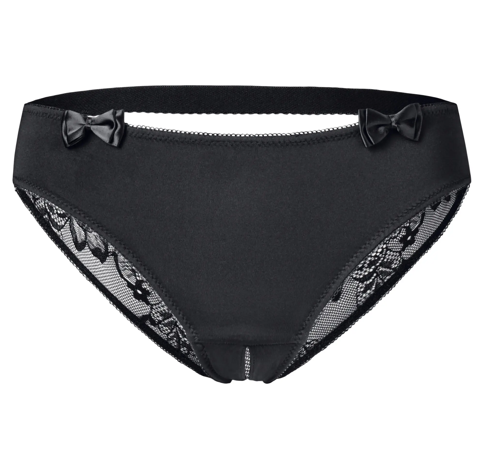 

Rene Rofe Crotchless Open Back Lace Lingerie Bow Sexy Plus Size Panties Women Briefs Underwear Sexy Open Crotch Lingerie