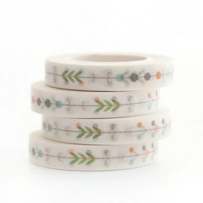 0.7cm*10m Heart Kawaii Washi Tape Decoration Scrapbooking Papeterie Autocollant Masking Tape School Supplies Sticker Stationery 08