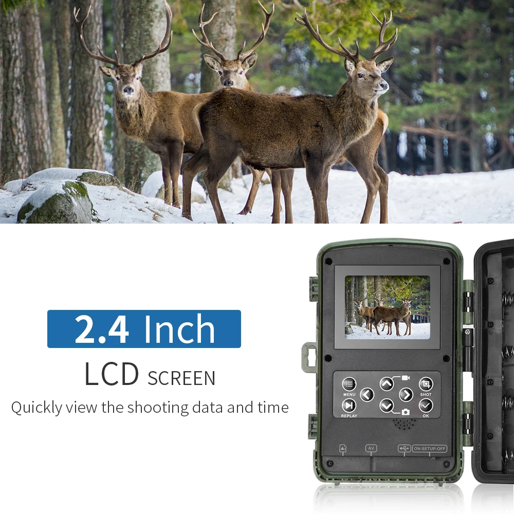 

12MP 1080P Trail Game Hunting Camera Waterproof Wildlife Scouting Camera Video Recorder for Security Farm Wildlife Camera