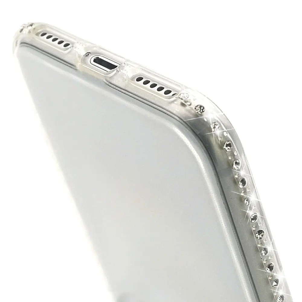 Portefeuille For iPhone X Case Silicone Rhinestones Soft TPU Ring Holder Lanyard Case Cover For iPhone 8 Plus 7 6 6S 5 S iPhone8 (17)