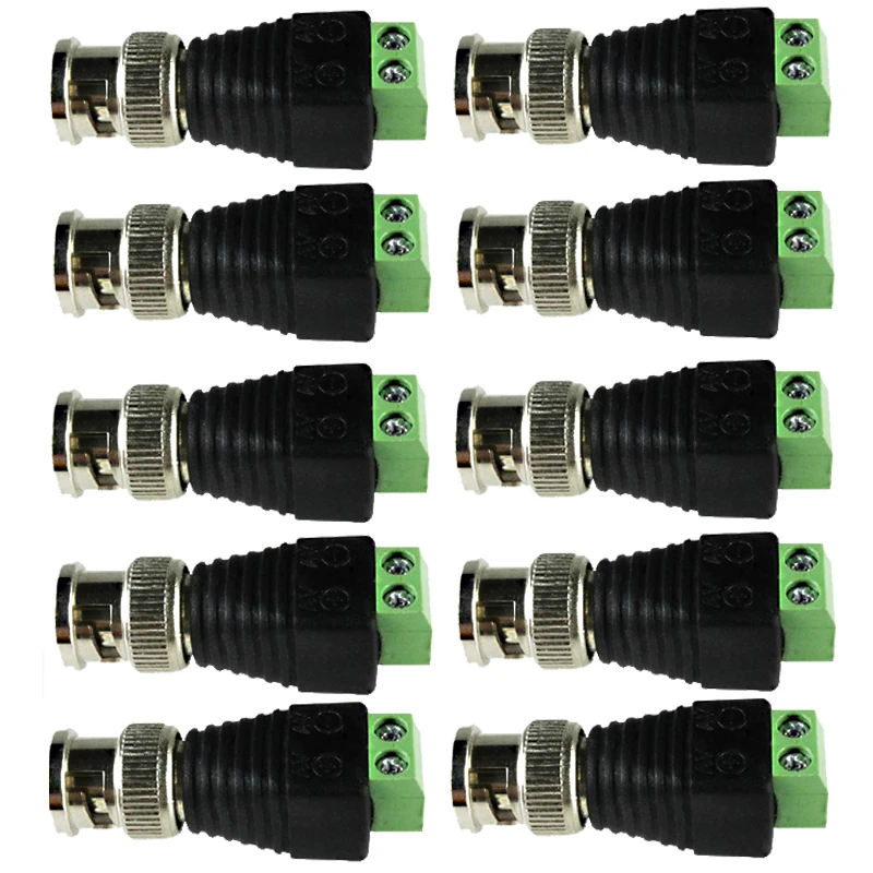 Free shipping BNC Connectors for AHD Camera CVI Camera TVI Camera CCTV Camera Coaxial/Cat5/Cat6 CCTV connector