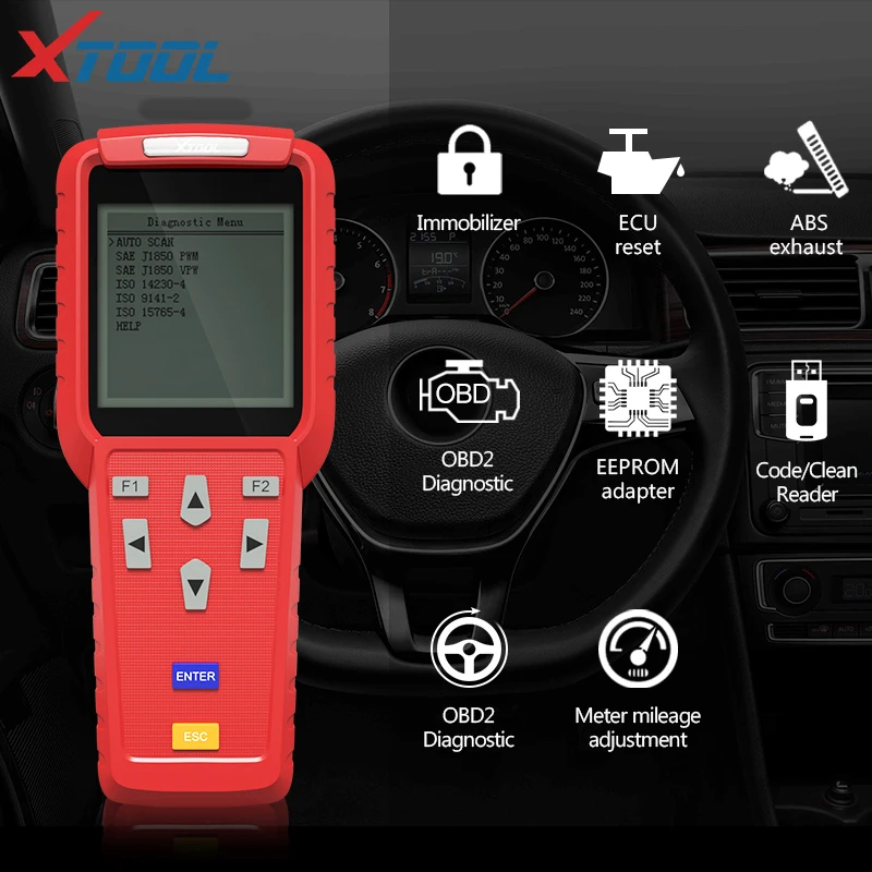 

Original XTOOL X100 Pro With EEPROM Adapter Auto Key Programmer Mileage adjustment / Odometer Free Update Online Free Shipping