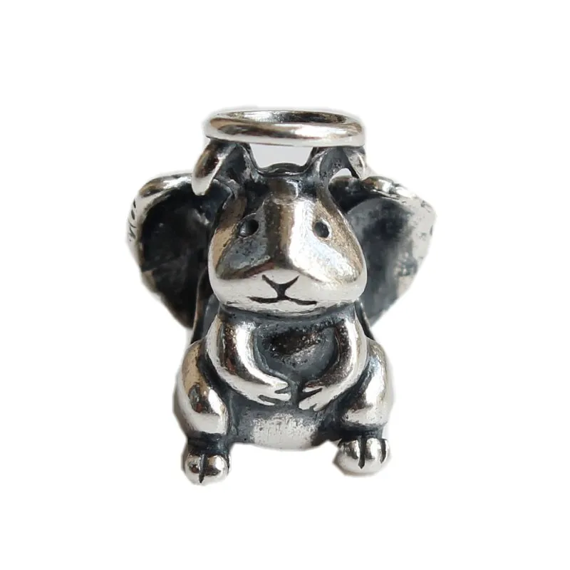

Angel Rabbit Beads S925 Sterling Silver Charms Fit European DIY Woman Original Troll Bracelet & Necklace Gift Jewelry