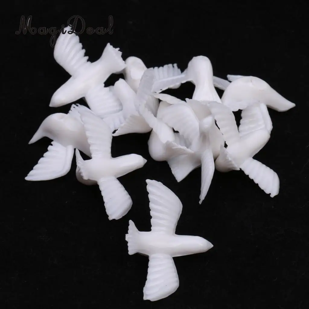 MagiDeal Novelty 12Pc Baby Shower Christening Table Confetti Pigeon DIY for Wedding Bridal Engagement Ceremony Table Decor S/M/L