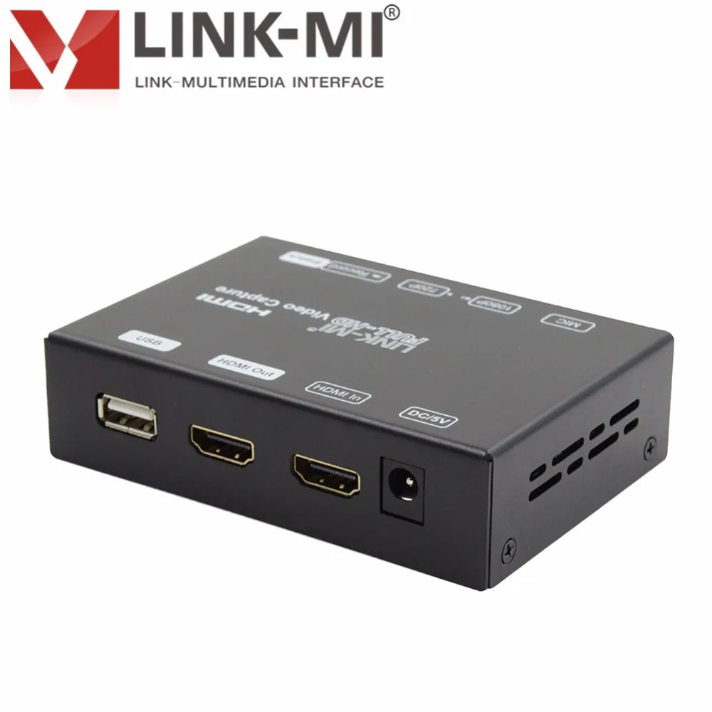 LINK-MI LM-HDVC01 Full HD видео захват игры H.264 кодировщик HDMI HD видеозахвата USB2.0 1080p@ 60 Гц Поддержка формата NTFS/FAT32