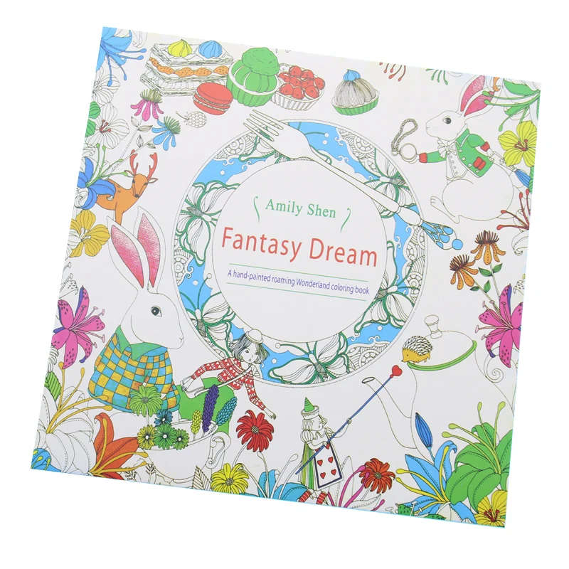 Online Shop 24 Pages Fantasy Dream English Edition Coloring Book For Children Adult Relieve Stress Kill Time Painting Drawing