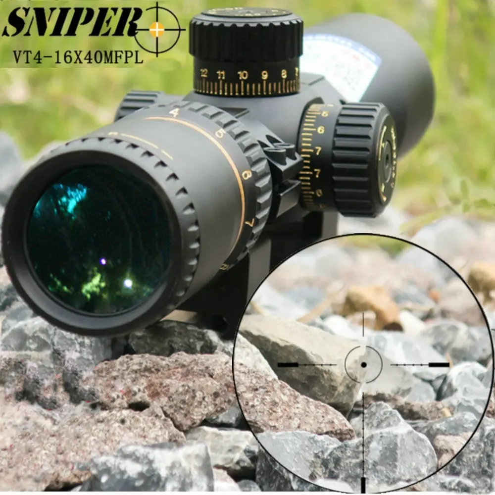 SNIPER VT 4-16X40 MFPL Frist Focal Plane Riflescopes FFP Rifle Scope Hunting Trail Riflescope Tactical Optical Sight Reticle