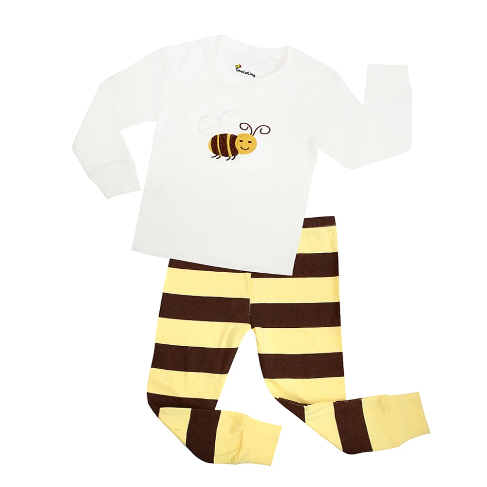 

Size 2T-8T Baby Girls Bee Sleepwear Children I Love Mom Dad Pajamas Sets Kids Christmas Pyjamas Boys Dinosaur Batman Nightwear
