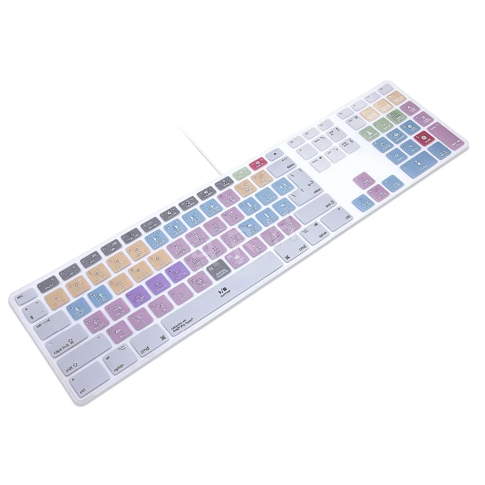 

Avid Pro Tools Hot keys Design Keyboard Cover Skin For Apple Keyboard with Numeric Keypad Wired USB for iMac G6 Desktop PC Wired