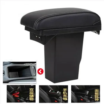 

For Peugeot 2008 armrest box double layer with usb interface