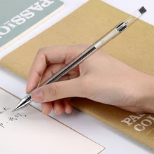 1 упаковка, 12 шт., супер тонкие наконечники, 0,3 мм, гелевые чернила, ручка для учета, черные чернила, офисные принадлежности Deli S40