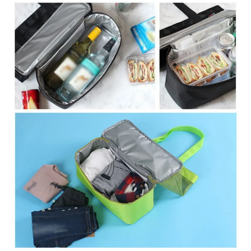 Креативная сумка для хранения через плечо, изоляционная сумка, изолированная сумка-холодильник, сетчатая пляжная сумка, принадлежности для хранения пищевых напитков, SZ