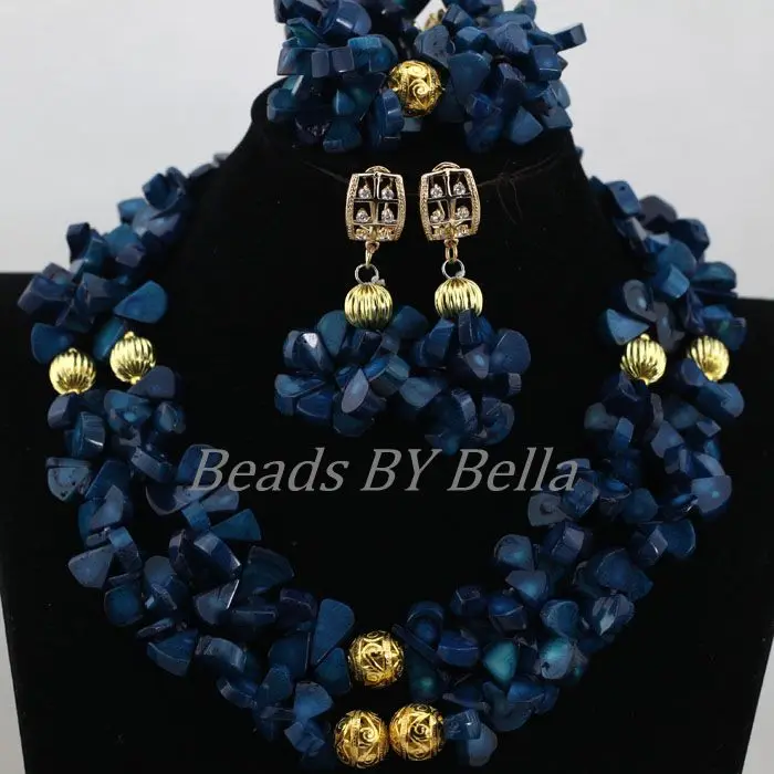 Buy Vintage 30 Navy Blue Beaded Necklace 1125 Classic Online in India - Etsy
