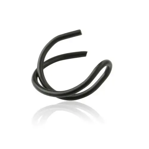 1 шт. клипсы для ушей в виде листьев, серьги-кольца, серьги для пирсинга хрящей простоты, популярные модные серьги в подарок - Окраска металла: Black Cross