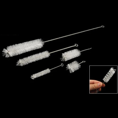 

5 Pcs White Bristle Aquarium Tank Water Pump Cleaning Brush