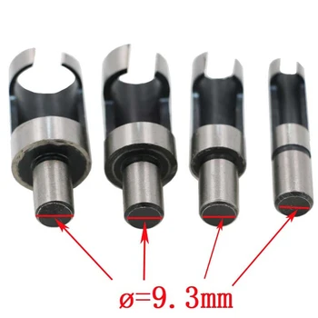 

4pcs Plug Cutter Drill Bit Set Power Tools 1/4" 3/8" 1/2" 5/8" Carpentry Woodworking Wood Plug Cutter Cutting Tool Drill Bit Set