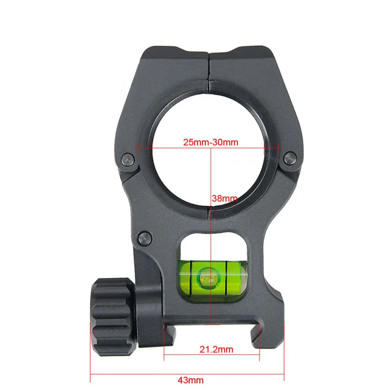 6063 aluminum 21.2mm rail scope mounts 1" rifle scope mounts 30mm rifleScope Mounts with Bubble Level